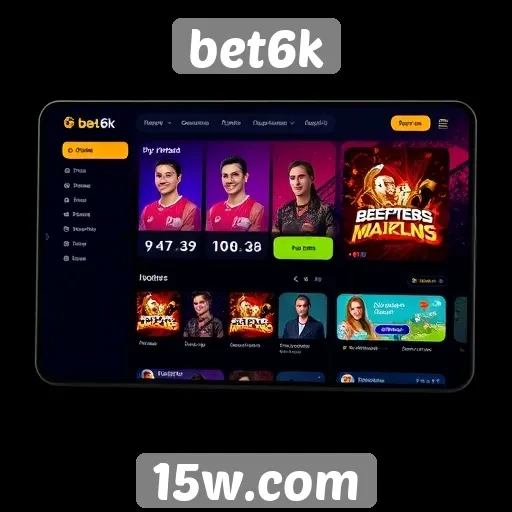 Interface do usuário da Bet6k melhora experiência do jogador